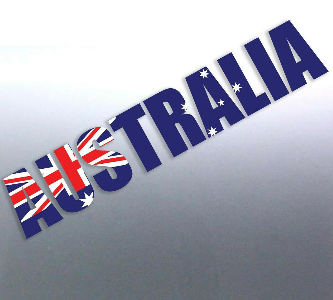 1 Meter long Australia word flag decal Pride Day C