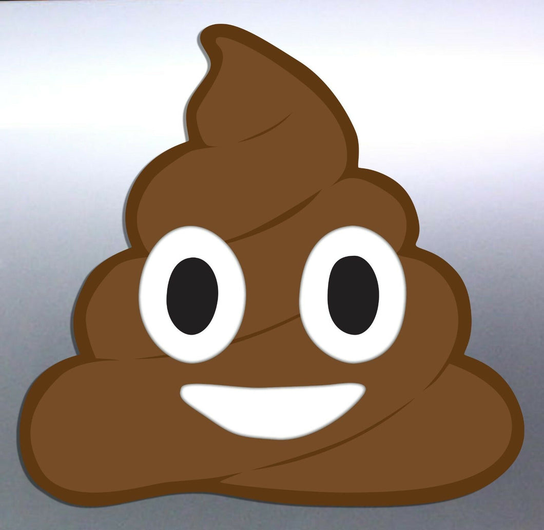 Emoji poo sticker poop funny 110 mm vinyl car deca