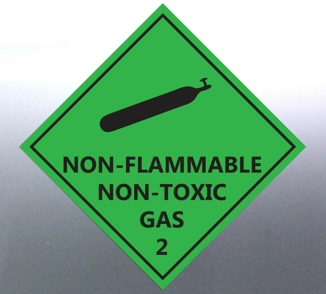 4x22cm Non-Flammable Non-toxic gas 2 Decal Safe Ma