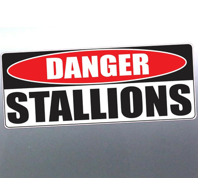 Danger Stallion Sticker 200x70 mm design vinyl dec