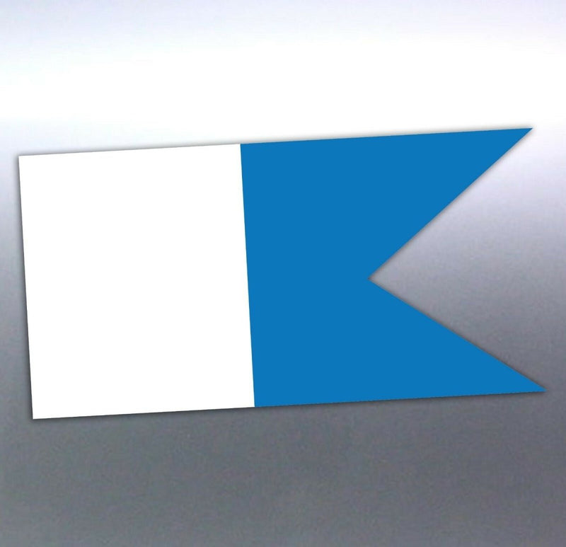 Alpha flag Sticker DIVER BELOW Vinyl cut Car boat 