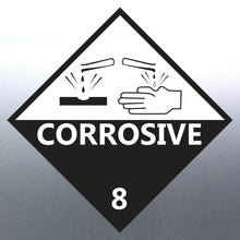 Load image into Gallery viewer, 150mm Corrosive 8 Decal Danger Hazardous Material 

