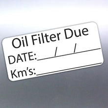 Load image into Gallery viewer, 10 stickers oil filter 40x18mm filter change Mecha
