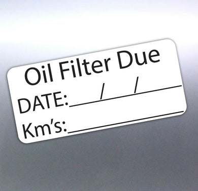 10 stickers oil filter 40x18mm filter change Mecha