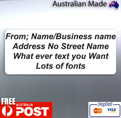 216 Business address postage sticker 50 x 20 mm Cu