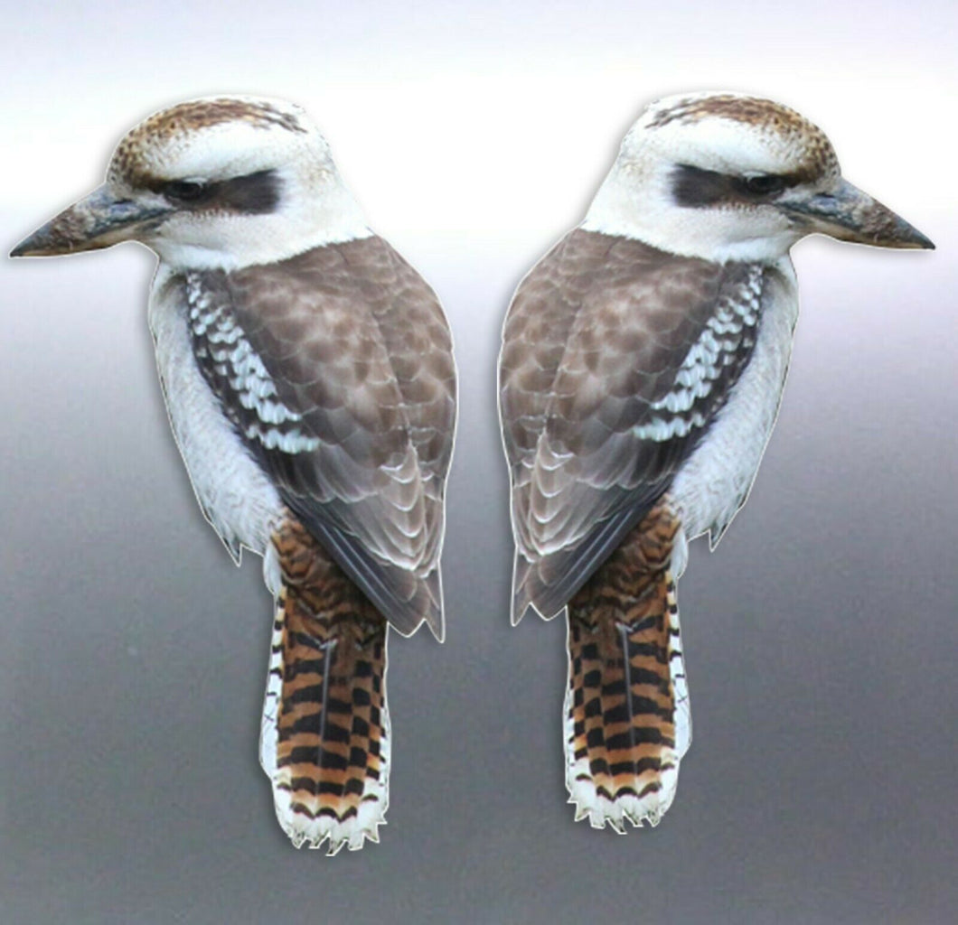 Mirrored pair of Kookaburra Sticker Vinyl cut Aust