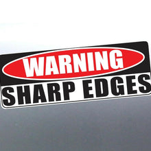 Load image into Gallery viewer, Warning Sharp Edges Sticker 200x70 mm design vinyl
