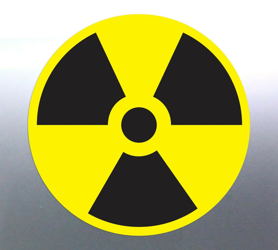 Radioactive decal Toxic Circle Symbol Gas Vinyl cut label
