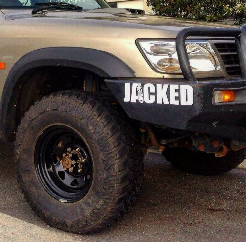 Large JACKED Shock Spring Vinyl cut sticker 4 Car 