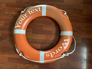Your Custom text words decal for yacht boys float 
