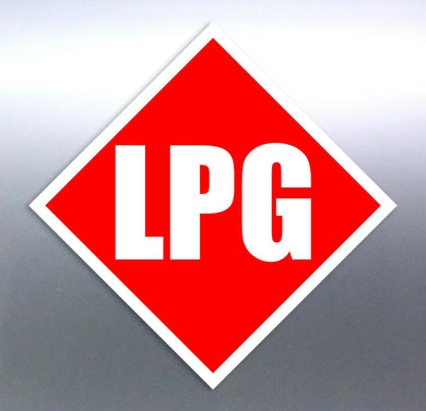 10 at 150 mm LPG sticker red Class white Sign viny