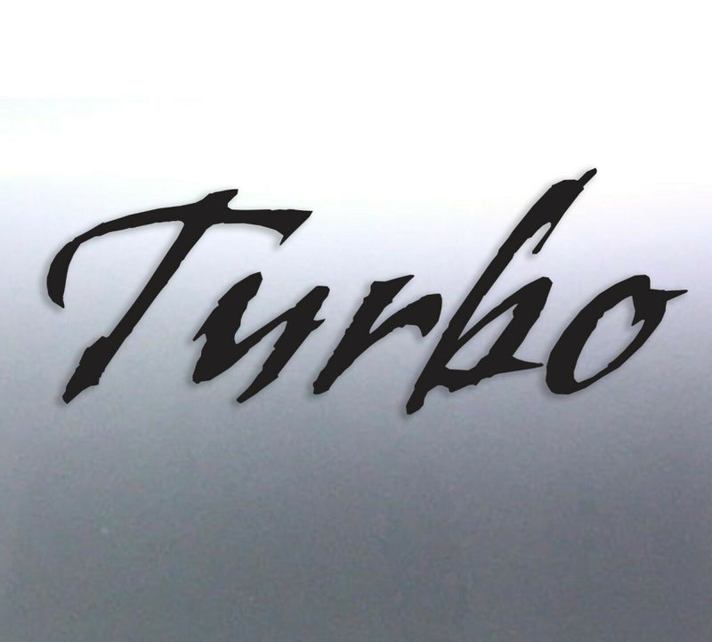TURBO decal Stickers vinyl cut no background black
