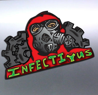Steam Punk Gas Mask Vinyl Cut Sticker Infectious z