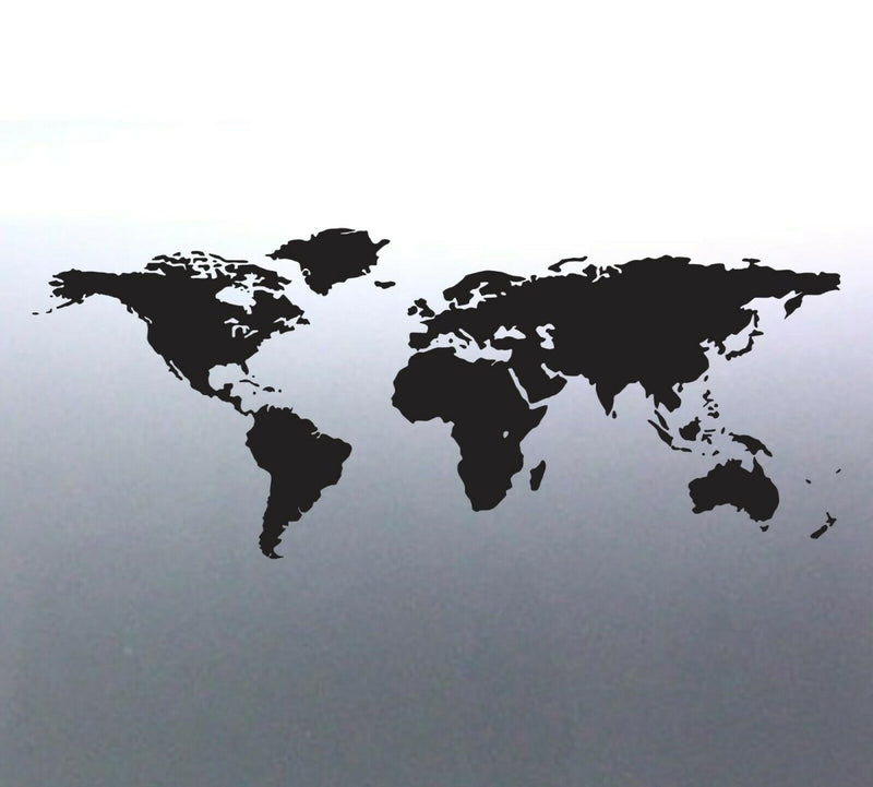 World map sticker for wall window car sticker 340m
