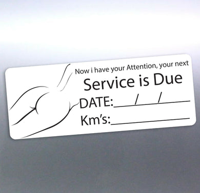 10 Next Service due stickers 65x25mm your attention 