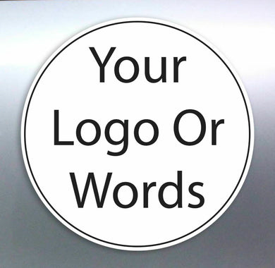 100 @ 46 mm circle sticker Custom Your Text Words 