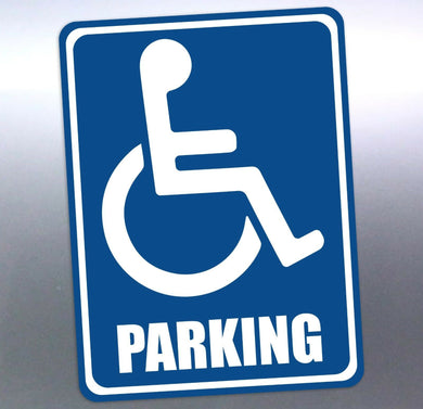 4x Disabled parking sticker 105x140mm car park sig