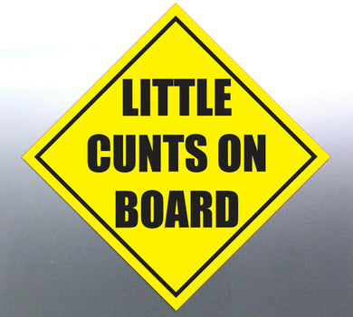 Little C@#ts on board sticker Sign vinyl cut baby 
