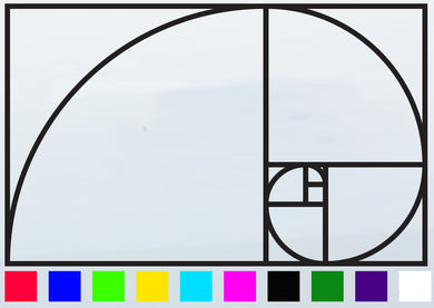 Fibonacci spiral sticker golden logarithmic Austra