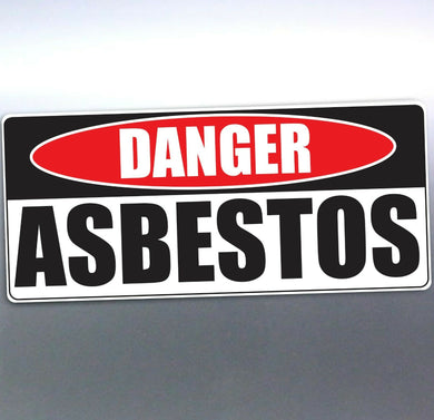 Danger ASBESTOS Sticker Your Text Word Custom 210x