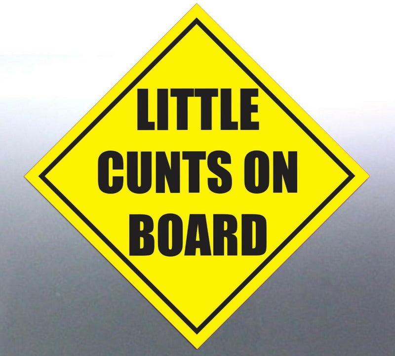 Little CU@ts on board sticker Sign vinyl cut baby 