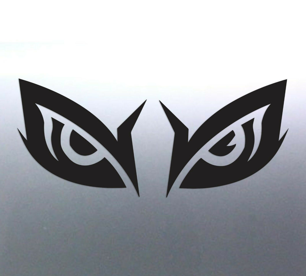 Owl eyes sticker vinyl cut solid colour Massive decal