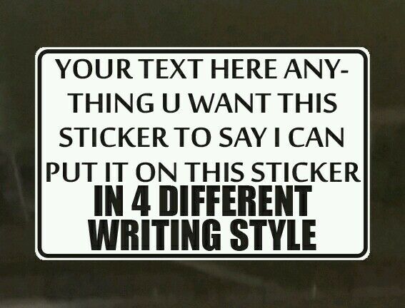 Custom sticker sign your text business signage 350