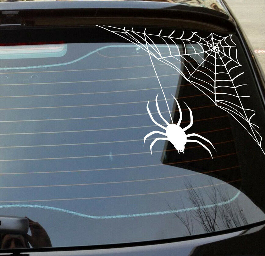 Spider web decal Vinyl cut sticker for Car or wind