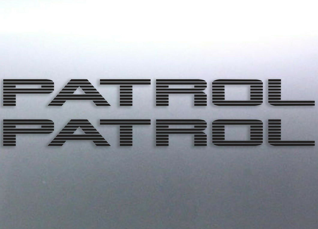 2 Huge Patrol Stickers decal 1200mm long 4x4 Austr