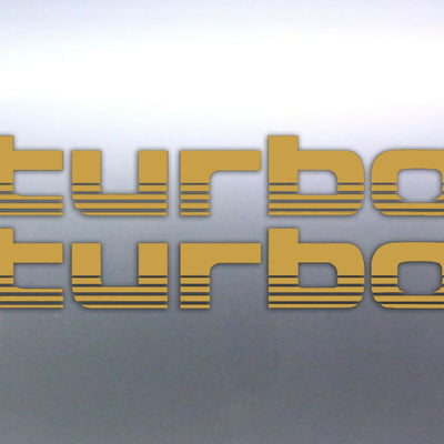 2 x Gold Turbo Stickers 4WD 4x4 Sticker Australian 100 Series