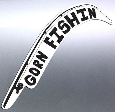 GORN FISHIN Sticker fishing rod Vinyl cut Car Boat