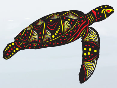 Turtle Aboriginal Sticker art Fish Vinyl cut Car b