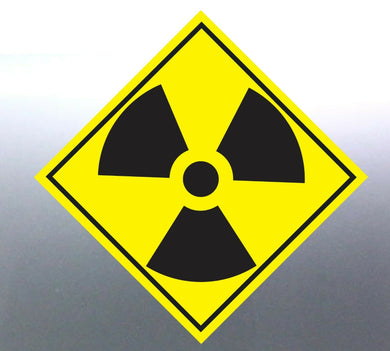 100 at 220 mm Radioactive sticker safety sign vinyl decal