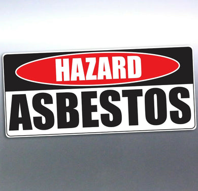 Large Hazard ASBESTOS Sticker Your Text Word Custo