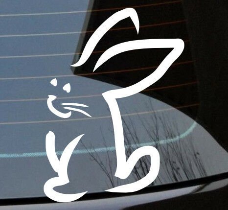 Bunny Sticker vinyl cut design Australian made, decal