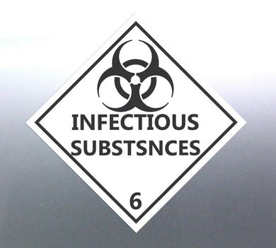10 @ 15cm Infectious substances 6 Decal Safety Mat