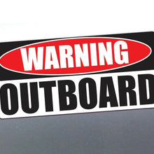 Load image into Gallery viewer, Warning Outboard Sticker 210x100mm Vinyl AUS decal
