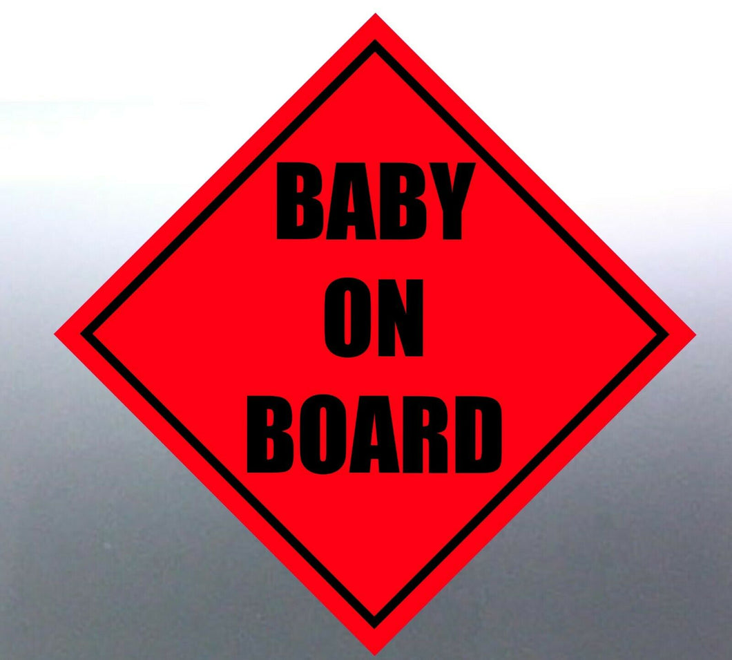 4x Baby on board sticker Sign vinyl cut labels car design