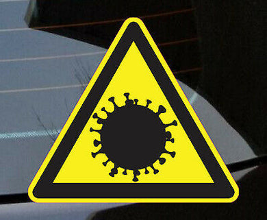 bacteria Sticker corona decal Toxic 120mm Symbol V