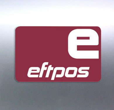 Eftpos available stickers 90x60mm Business pay car
