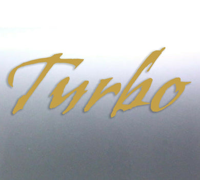 TURBO decal Stickers vinyl cut no background Gold decal