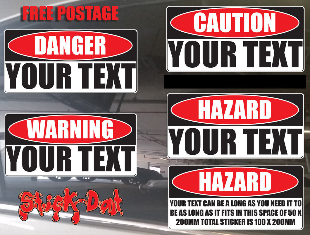 Warning Hazard Danger Caution Your Text Word Corfl