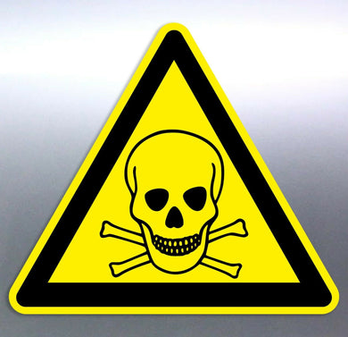 Hazard Skull Sticker Toxic Death Safety Sign 120 signage decal