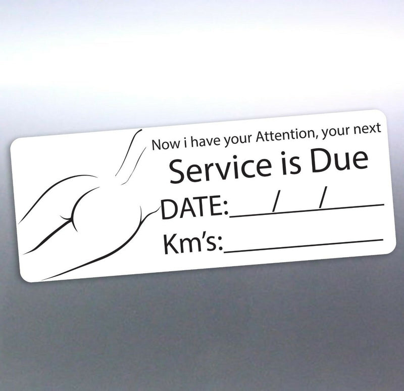 Next Service due stickers 65x25mm your attention s