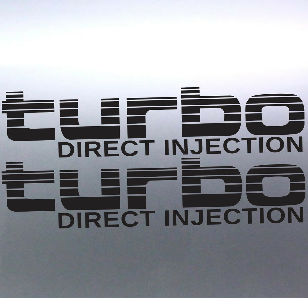 2x Turbo Direct Injection Stickers Toyota Landcrui