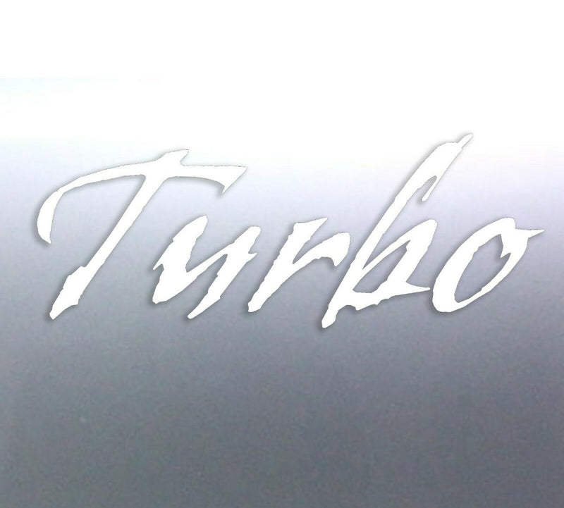 TURBO decal Stickers vinyl cut no background White
