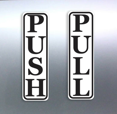 Push and Pull stickers For any smooth surface Aust