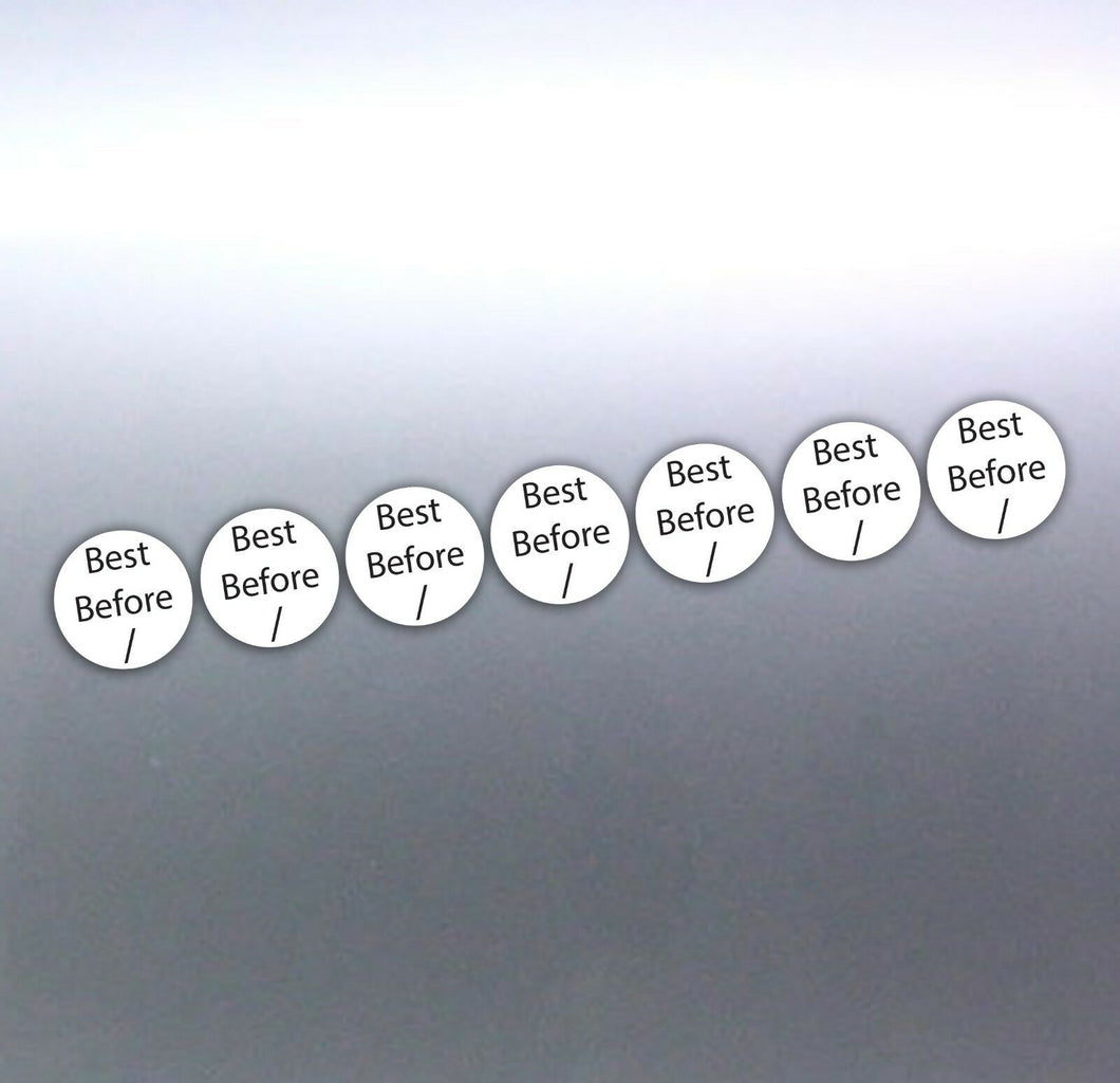 196 Best Before stickers at 15mm different colours labels