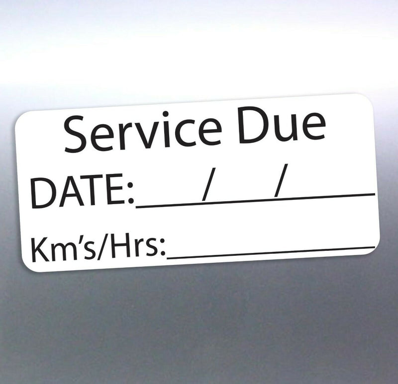 110 stickers service due hrs 40x18mm oil filter ch