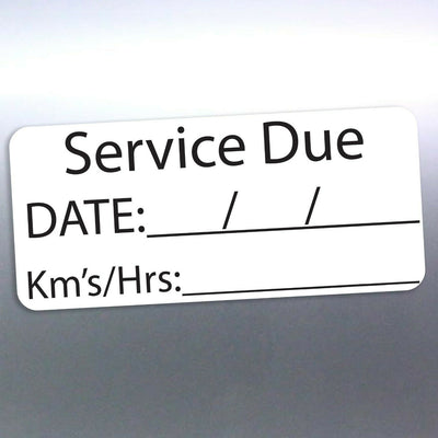 Service Due Stickers – Oil Change & Maintenance Labels